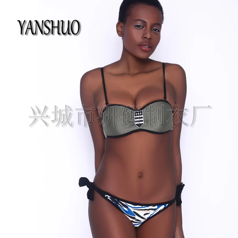 

Two-piece Sexy Solid Top Thong Micro Bikini Women Swimsuit Brazilian Bikinis Set Bathing Suit Beach Maillot De Bain Monokini