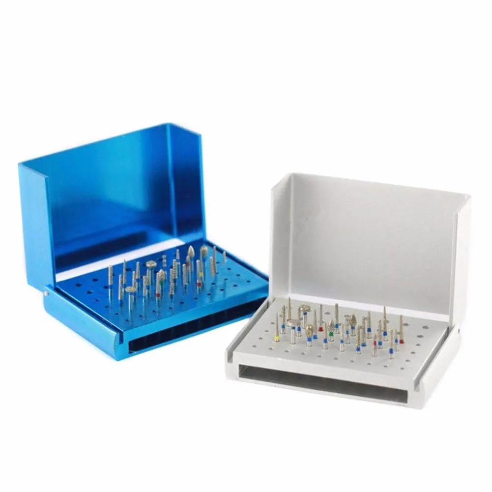 

Newest 1 Pc 58 Holes Dental Bur Holder Stand Autoclave Disinfection Box Case --