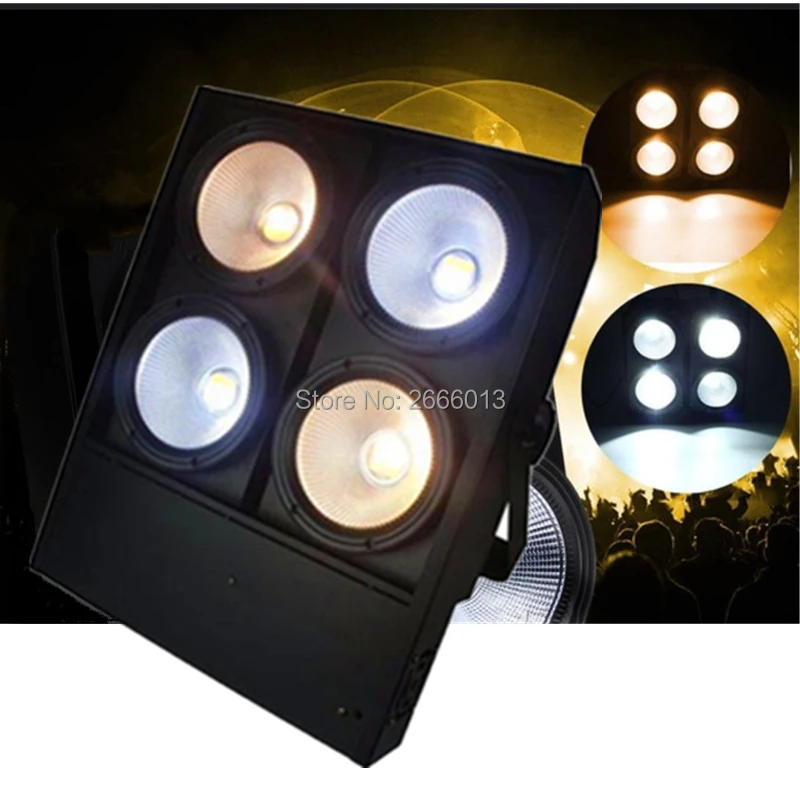 

2 pcs/lot 4x100W Blinder Light 4 Eye 400W COB LED Wash Light High Power DMX Stage Effect Lighting LED Audience Background Lights