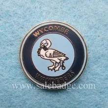 Пользовательские Футбольный Клуб Твердые эмалированные булавки круглые значки с животными