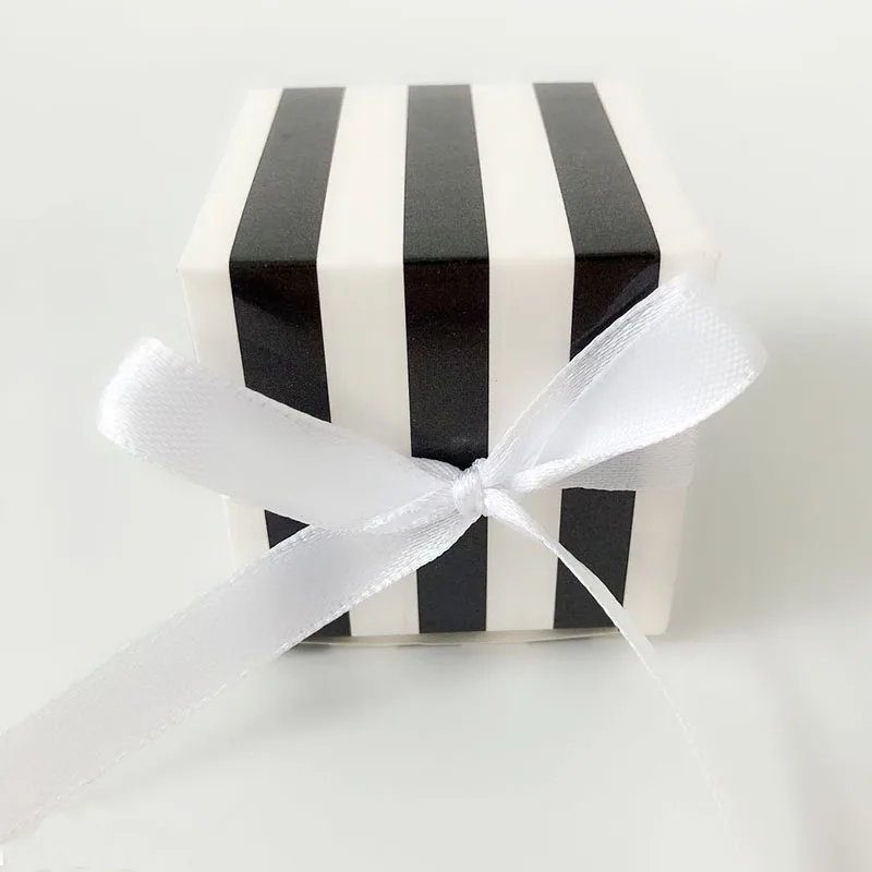 10 шт./лот, коробки для свадебных церемоний, цветная полосатая коробка для свадебных драже,, подарочные пакеты и упаковочные принадлежности