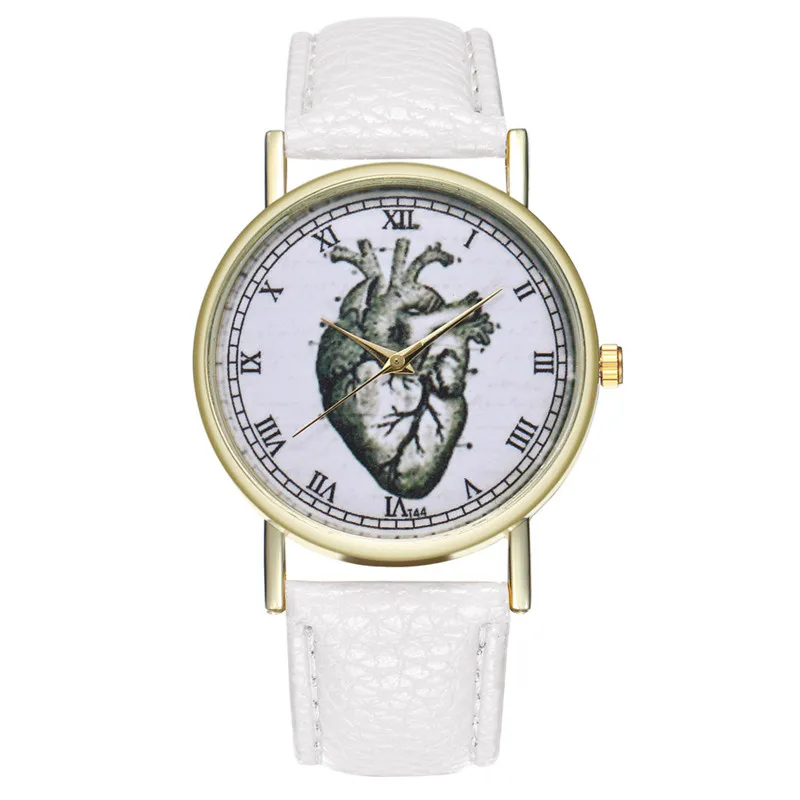 FUNIQUE кварцевые часы для влюбленных женщин мужчин сердце PU наручные часы с кожаным браслетом Модные мужские t часы для дропшиппинг