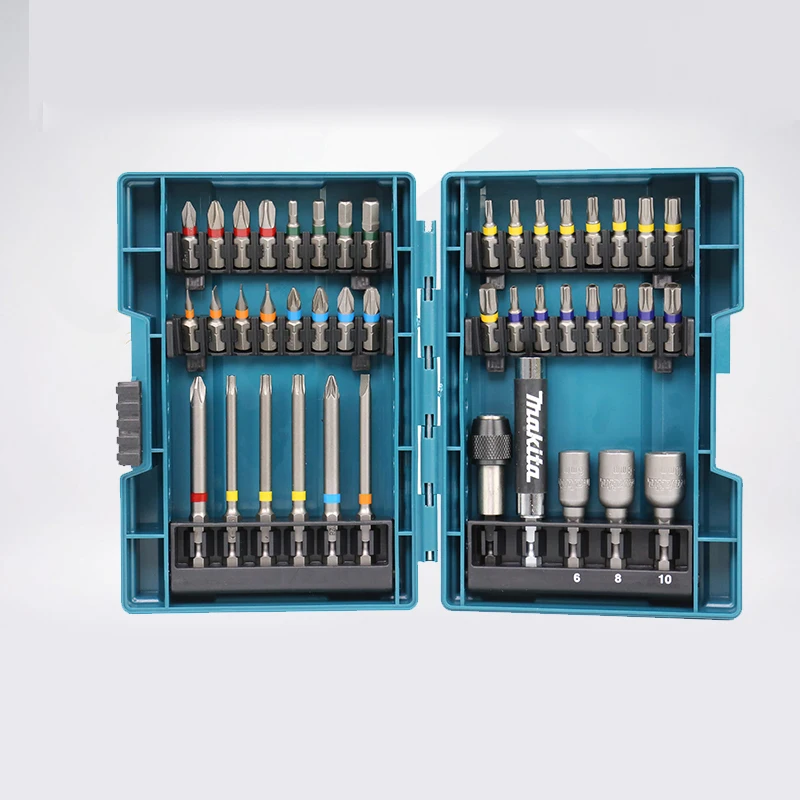 

Japan Makita Drill Bit Set 43 PCS Set Screwdriver Set Colour Screwdriver Head Cross Flower Type Head Hexagon Socket Tool Parts