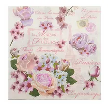 20 בציר מפיות נייר רקמות ורוד לבן פרחי מגזרת נייר חתונת מסיבת חג מולד בית קפה שולחן ארוחת ערב עיצוב אריזות(China)