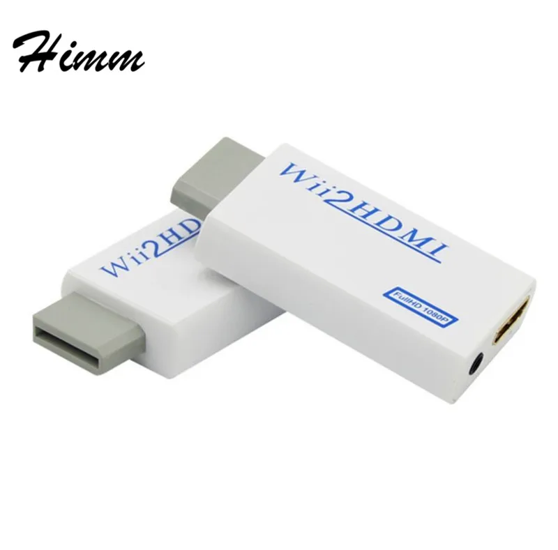 

White For Wii to HDMI Wii2HDMI Adapter Converter Full HD 1080P Output Upscaling 3.5mm Audio Video Output