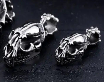 Regalrock, Модный 3D череп динозавра, саблезубый Кот, мамонт, тигр, La Brea, Смоляные ямы, смайлик, ожерелье