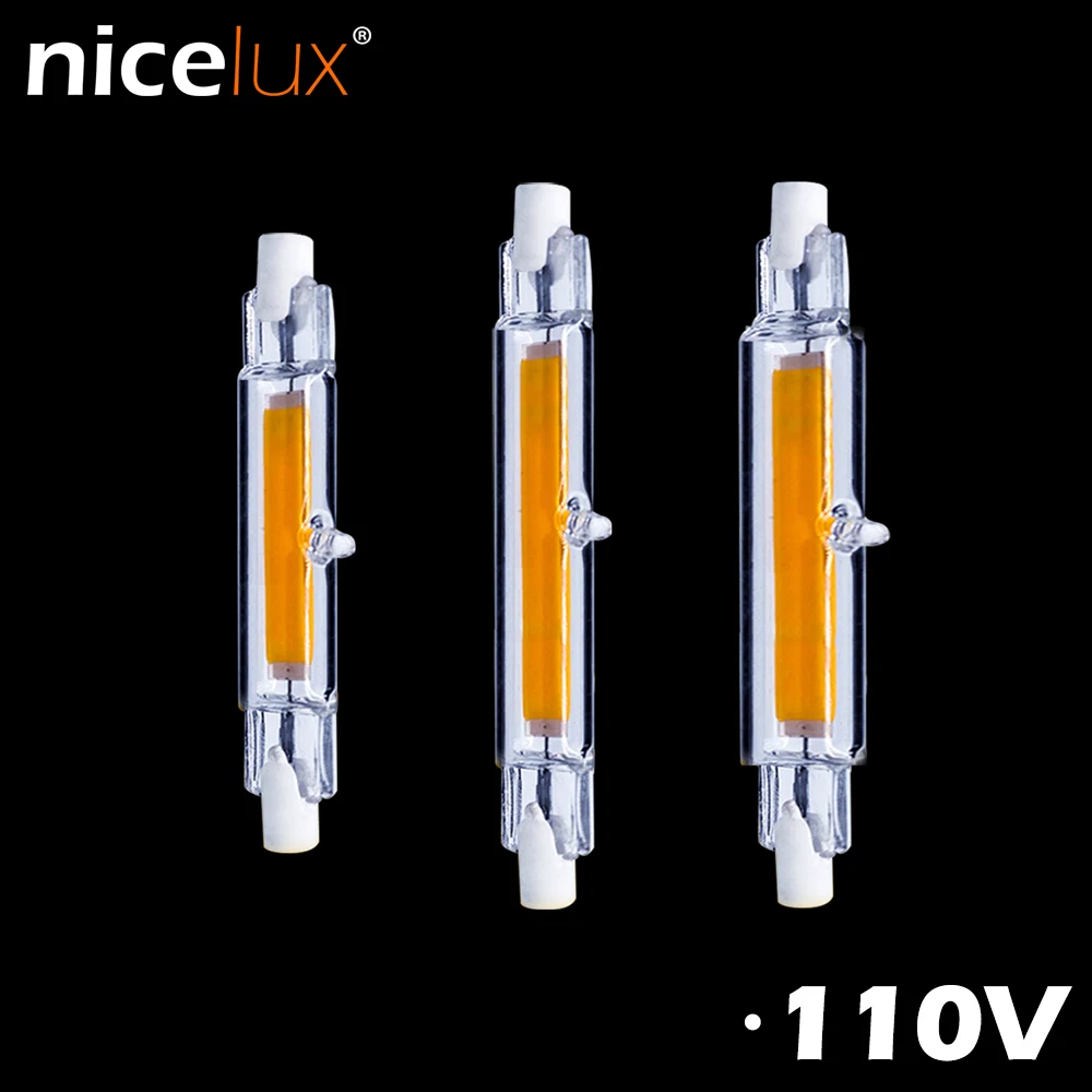 

AC 110V 120V R7S COB LED Lamp Bulb for Replace Halogen Light Spot Light Floodlight 78mm 118mm Glass Tube 4W 8W 13W Energy Saving