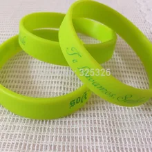 500 шт пользовательский зеленый резиновый силиконовый Браслет для продвижения подарков дешевые силиконовые браслеты с сплошной цветной печатью