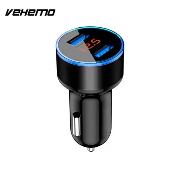 

Vehemo LCD Display Auto Charger Car Quick Charger GPS Navigator Car Charger Original Smart Voltage