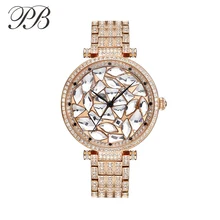 Watches Women fashion watch 2017 luxury band watch casual diamond crystal gold plated quartz wristwatch woman waterproof HL607