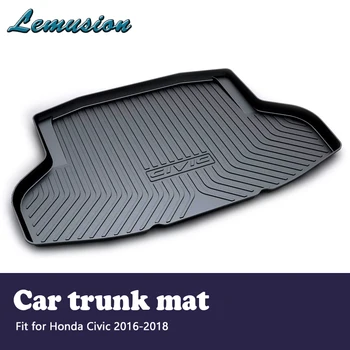

1Set Car Cargo rear trunk mat For Honda Civic 2016 2017 2018 Styling Boot Liner Tray Waterproof carpet Anti-slip mat Accessories