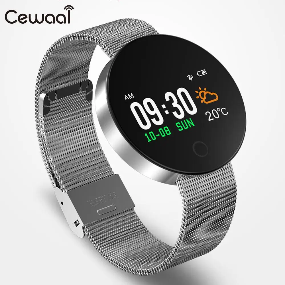 Cewaal Смарт-часы OLED Цвет Экран 0,96 дюймов для Android IOS Sedentariness напоминание Водонепроницаемый Мода Смарт Браслет