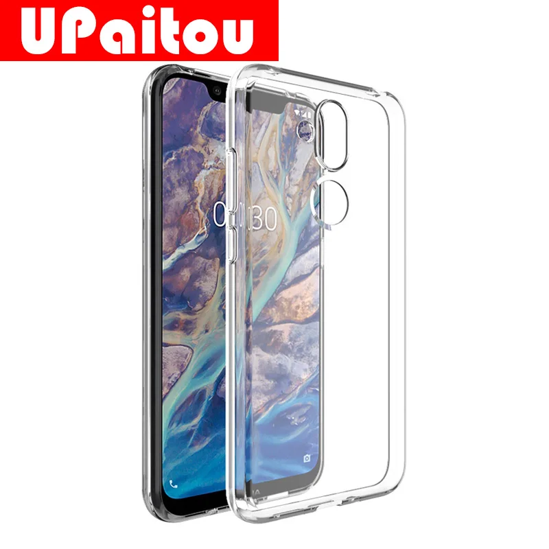 Прозрачный чехол UPaitou из ТПУ для Nokia X71 X7 7 1 Plus прозрачный мягкий чехол-накладка