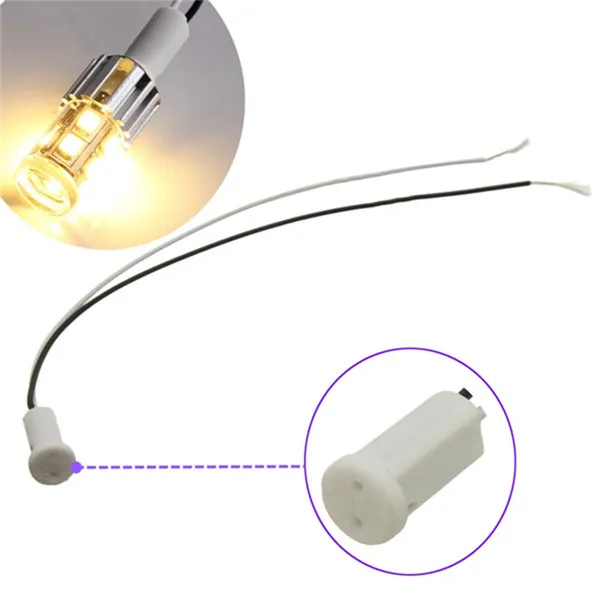 G4 Base Socket Plug Crystal Bulb Light Special Ceramic Lamp G4 Base Socket Plug Crystal Bulb Light Special Ceramic Lamp Chandelier Halogen Holder Head Wire
