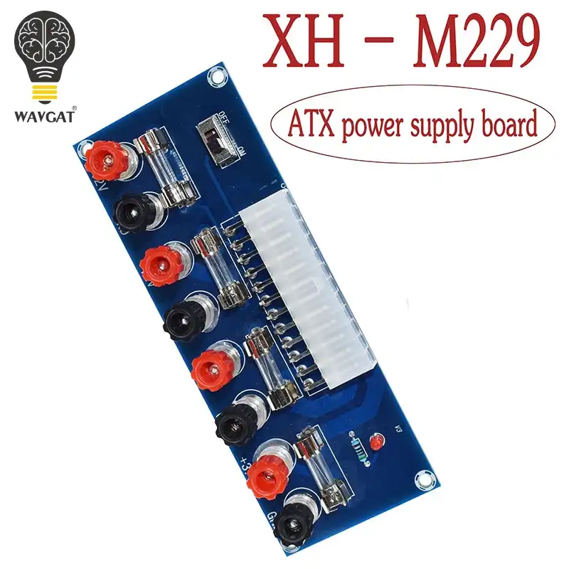 ATX Benchtop Computer Power Supply Electric Circuit 24Pins Breakout