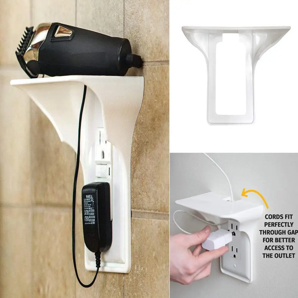 

Wall Outlet Shelf Socket Mobile Phones Holder Kitchen Bathroom Storage Rack