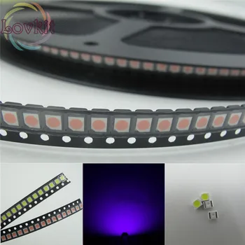 

1000pcs PLCC-2 Purple/UV LED 1210 3528 SMD Light Emitting diodes 3.0-3.2V 400-410nm SMD/SMT Chip lamp beads