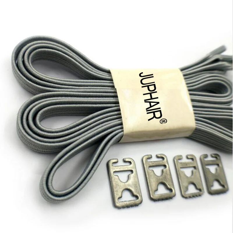 JUP 1-50 Pair Free Shipping Grey High Top Elastic Lazy Shoelaces Adult Children Locking Sneaker No Tie Shoelace Elastic Shoelace