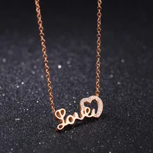 Tiny Cute Mini Crystal Love Heart Necklace in Stainless Steel Modern Minimal Dainty Jewelry Birthday Friendship Sister Gift