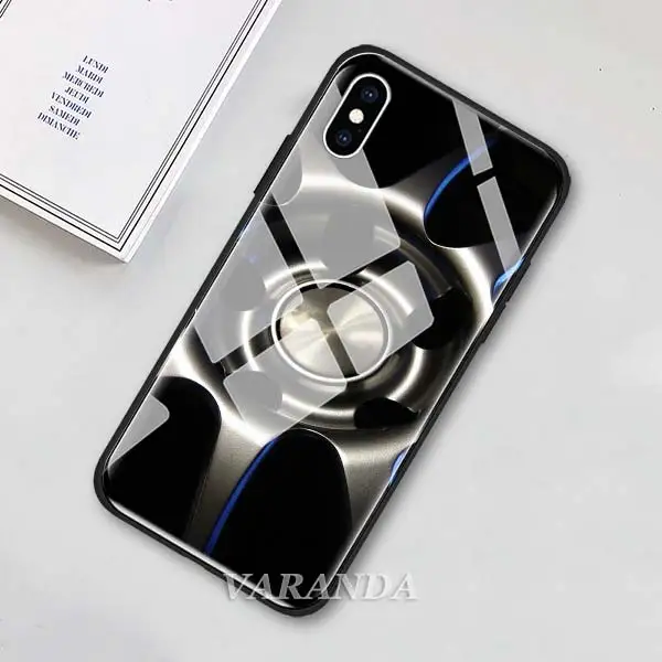 Чехол из закаленного стекла для iPhone 7, 8 Plus, 6, 6s Plus, XS MAX, X, XR, автоспорт, AMG, покрышка, стекло, чехол для телефона - Цвет: 03