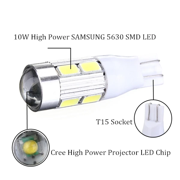 2 шт. большая рекламная акция T12 W16W 921 5630 SMD 8 Led высокой мощности белый проектор Len Автомобильный задний тормоз стояночный фонарь лампа