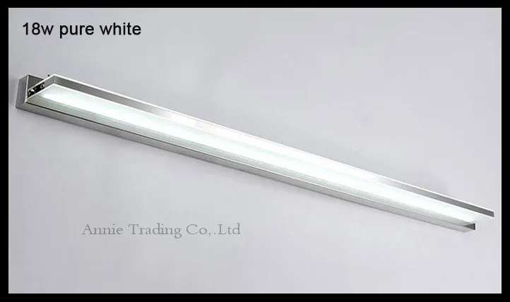 

New 44/55/69/91/121cm 7/10/12/14/16W Bathroom LED Mirror Light AC85-265V Stainless Steel Dressing Table Sconces LED Wall Lamps