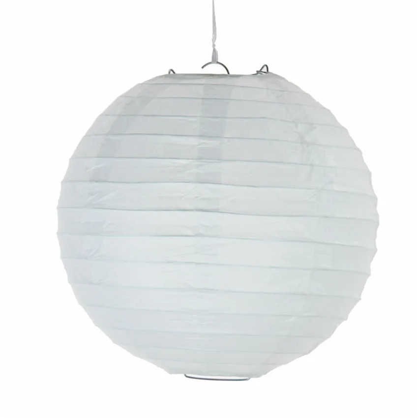 8pcs/lot 8 Inch 20cm Round Chinese White Paper Lantern Birthday Wedding
