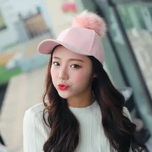 Меховая бейсболка женский рюкзак шапки повседневные спортивные замшевые кепки регулируемые