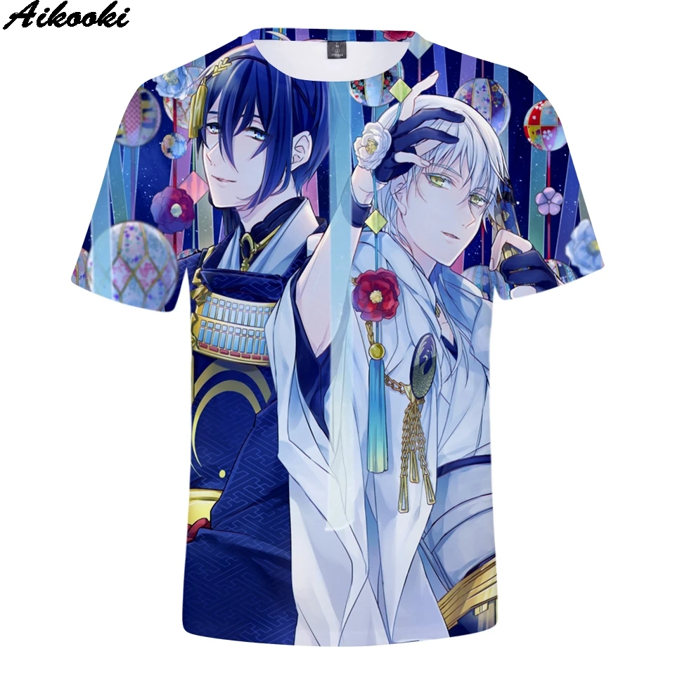 Горячая продажа 3D футболка Touken Ranbu Online Мужская/Женская мультяшная Harajuku дышащая