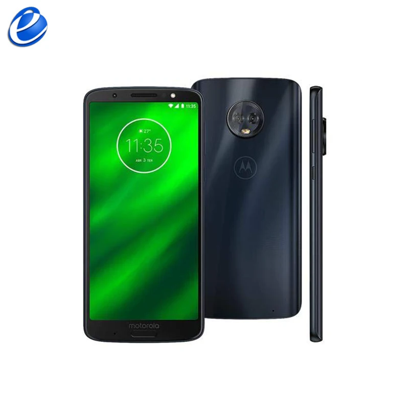 Разблокированный мобильный телефон Motorola MOTO G6 XT1925 с одной sim-картой, четыре ядра, Android 4G LTE, 5,7 дюймов, 12 МП, 3G ram, 32 ГБ rom