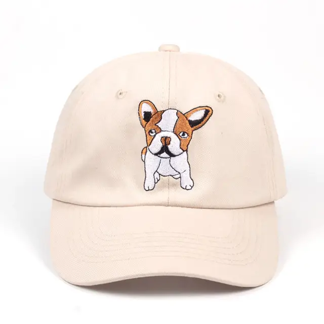 2018 new Embroidery dog pattern Baseball Cap men Dad Hat Soft cotton