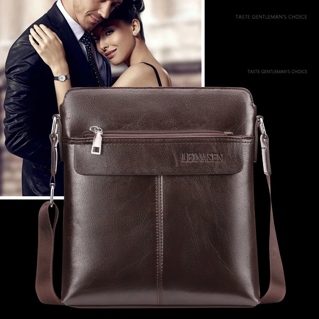 Xiniu известный бренд кожаная мужская сумка Повседневная Деловая кожаная сумка набор мужская Сумка-почтальонка винтажная сумка через плечо Мужская# gh30