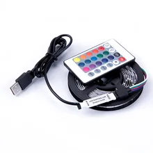 DC 5V USB RGB LED strip SMD 3528 Flexible Light Lamps LED Light TV Background Lighting Adhesive Tape 50CM 1M 2M 3M 4M 5M