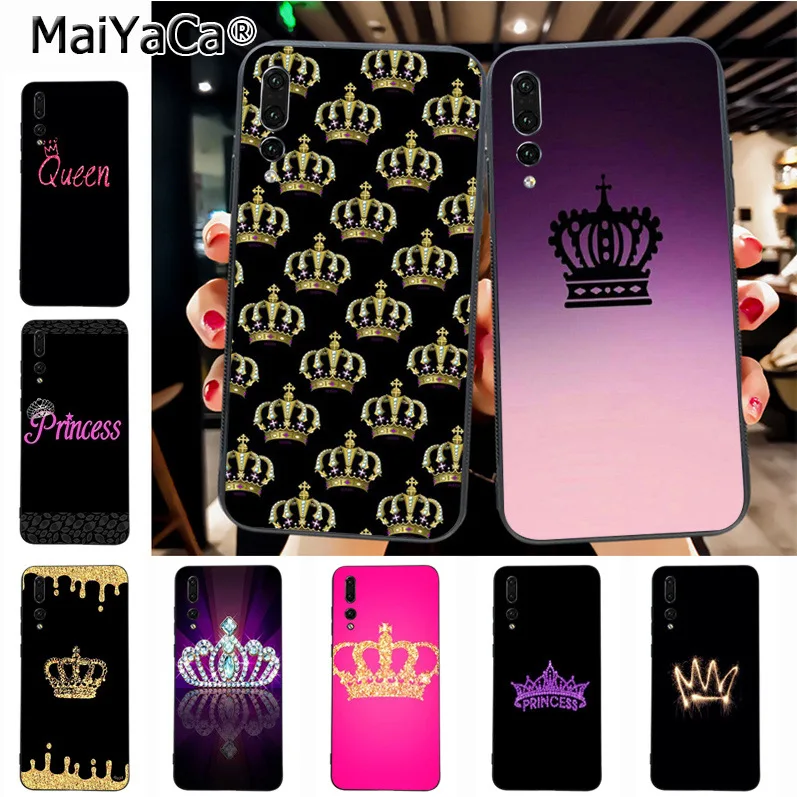 Best Maiyaca PRINCESS Queen boss crown king soft tpu Rubber Cell Phone Case for Huawei Honor 9 Honor 10 P20 case Coque