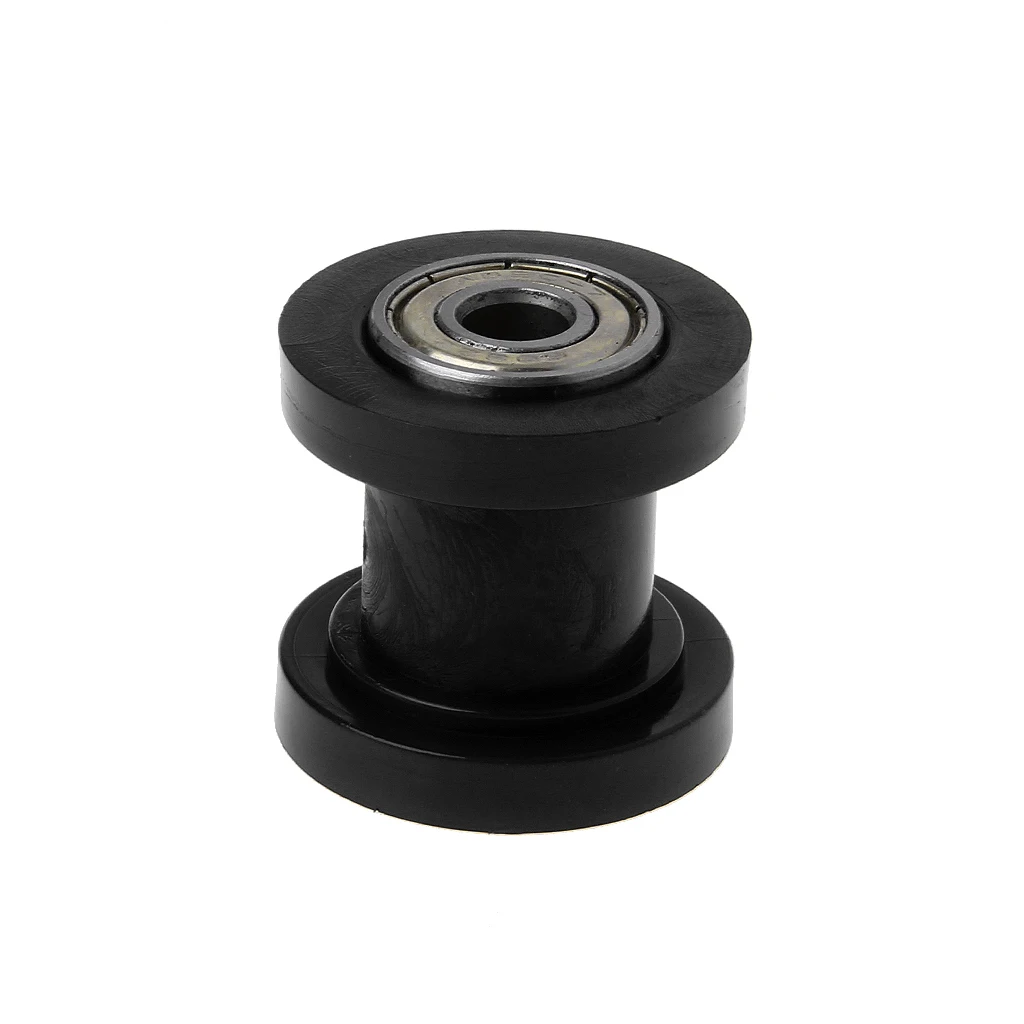 Цепи 10 мм роликовый шкив колесо для натяжки руководство в яму Байк XR125 CRF50 KLX110 - Цвет: Черный