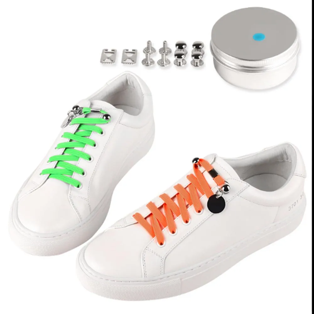 

1 Pair of Perfect One Hand No Tie Laziness Shoelace Laces Elastic Convenient lacci scarpe elastici shoes accessories off white