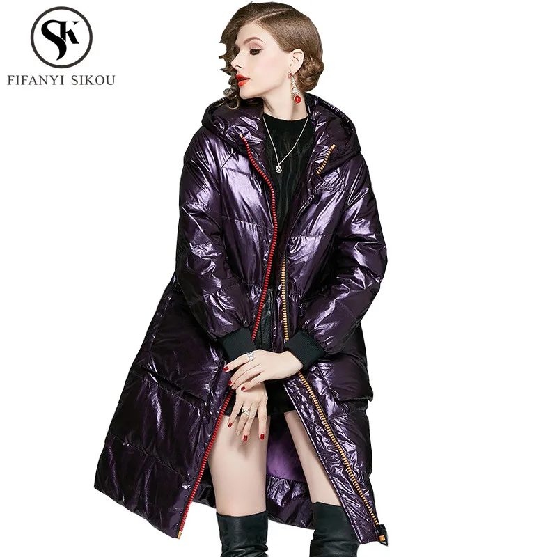 

Down Jacket womens Parka Fashion Print Winter Coat women Hooded Duck down coats Thick warm Parkas Woman High quality Outwear