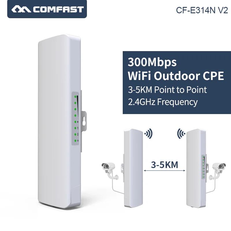 

COMFAST 300Mbps 2.4Ghz Outdoor Mini Wireless Bridge WIFI CPE Access Point WIFI repeater Dual 2*14dBi WI-FI Antenna Nanostation