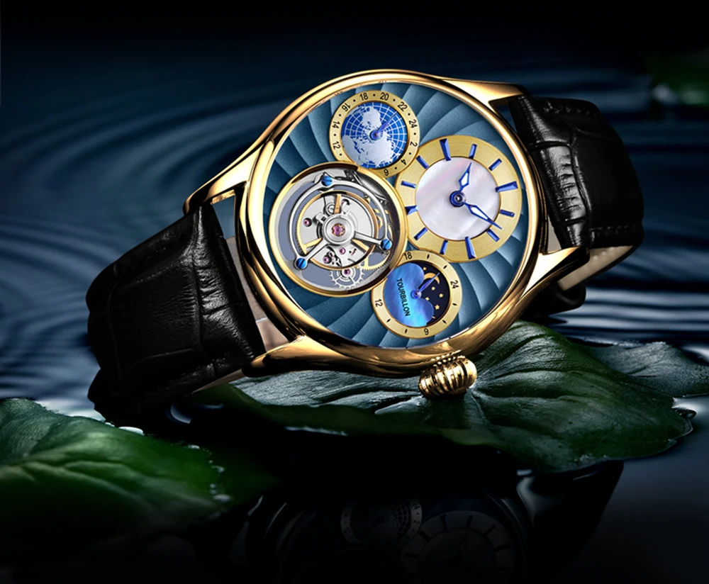 Настоящее Tourbillon Механический ручной взвод мужчины часы лучший бренд класса люкс частный настраиваемый скелет часы мужчины сапфир Relogio Masculino