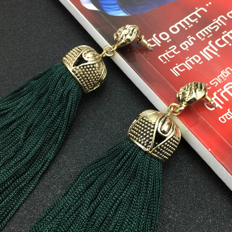 Винтажные серьги подвески для женщин 4 цвета|long tassel earrings|tassel earringsethnic earrings |