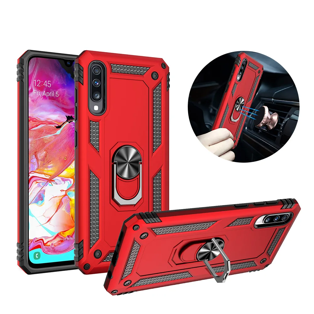 For Samsung Galaxy A50 case Holder StandArmor Hybrid Magnetic Bracket Finger Ring Cover For Samsung A10 A20 A30 A40 A50 A70 Case (1)