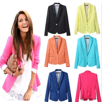 Za new hot stylish and comfortable women's Blazers Candy color lined with striped Z suit   Free Shipping WL2314