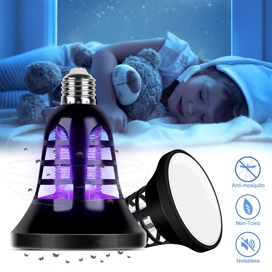 

8W USB Anti Mosquito Killer Lamps Led Pest Repeller Fly Trap Bug Zapper Insect Killer Lamp Light E27 LED Bulb For Home Lighting
