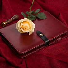 CAGIE A5 Binder Journals Classic Vintage Leather Spiral Notebooks and Journals Metal Hasp Personal Diary Daily