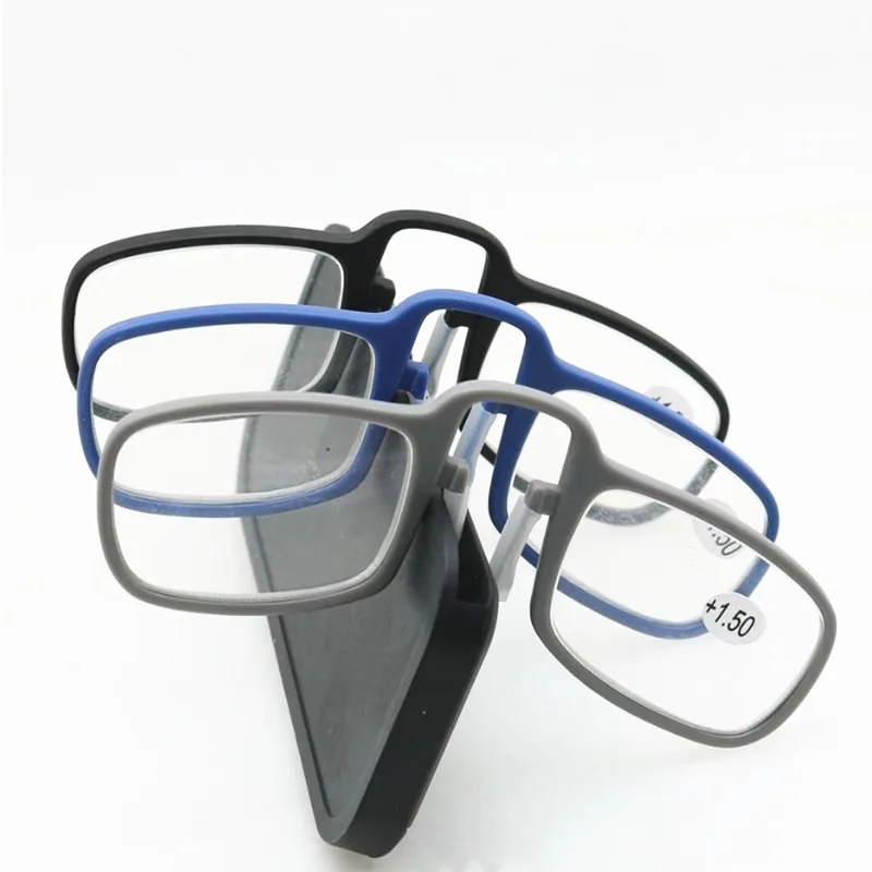 Newest Mini Sticky Reading Glasses Nose Clip on Presbyopic Glasses Men's and Women's Glass Frame Black High Quality Unisex