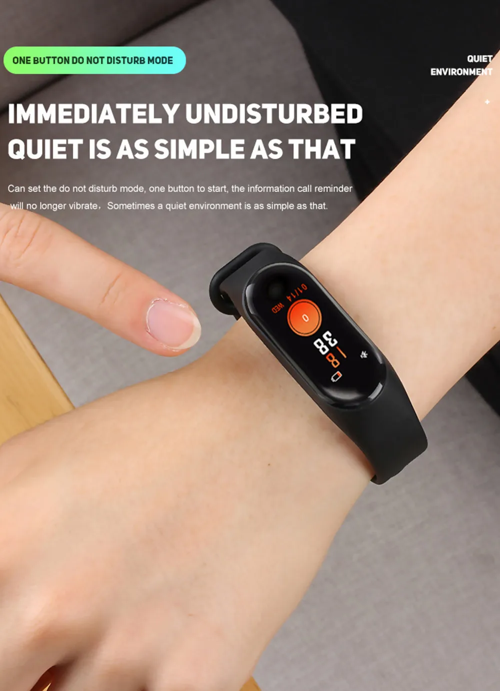 HTB1GTKqa8Cw3KVjSZR0q6zcUpXaC M3 Smart Watch Bracelet Band Fitness Tracker Messages Reminder Color Screen Waterproof Sport Wristband For men women