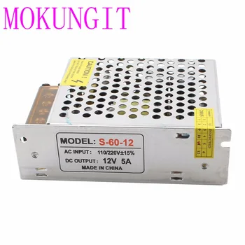 

25pcs fast shipping AC110V-220V DC 12V 5A 60W Regulated Lighting Transformer Power Supply For 3825 5050 3014 LED Strip Light
