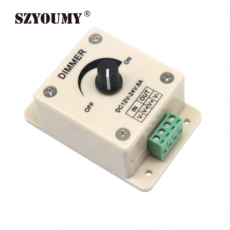 SZYOUMY 12V Светодиодный диммер переключатель 8A Напряжение регулятор регулируемый PIR