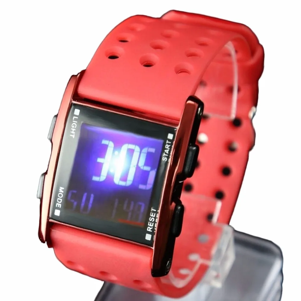 DW330A Red Watchcase Chronograph Date BackLight Red Bezel Boy Girl
