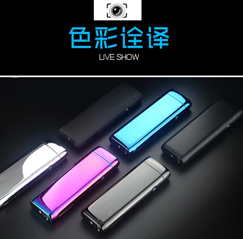 Новая Металлическая ветрозащитная электронная Usb зарядка Зажигалка для сигарет двойная дуга плазменный импульсный персональный светодиодный дисплей